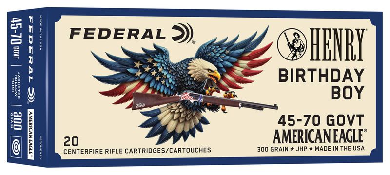 Federal Premium Henry 250th Anniversary, 45-70 Government, 300 Grain, Hollow Point, 1850 fps
